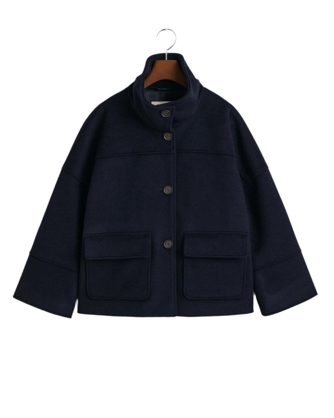 Cropped Wool Jacket Evening Blue | Yttertøy | Smuk - Dameklær på nett