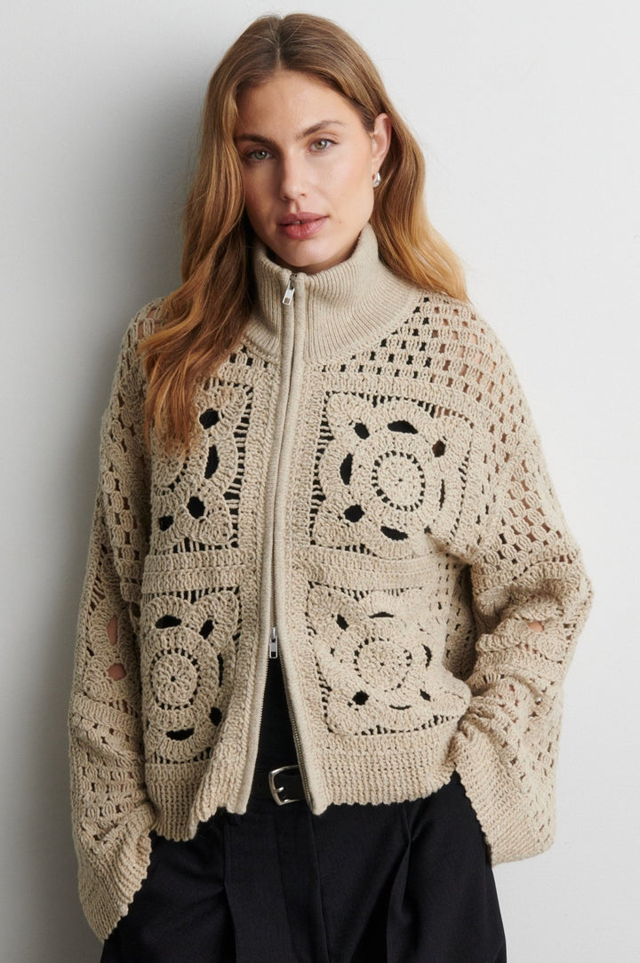 Crosette Knit Cardigan Camel | Genser | Smuk