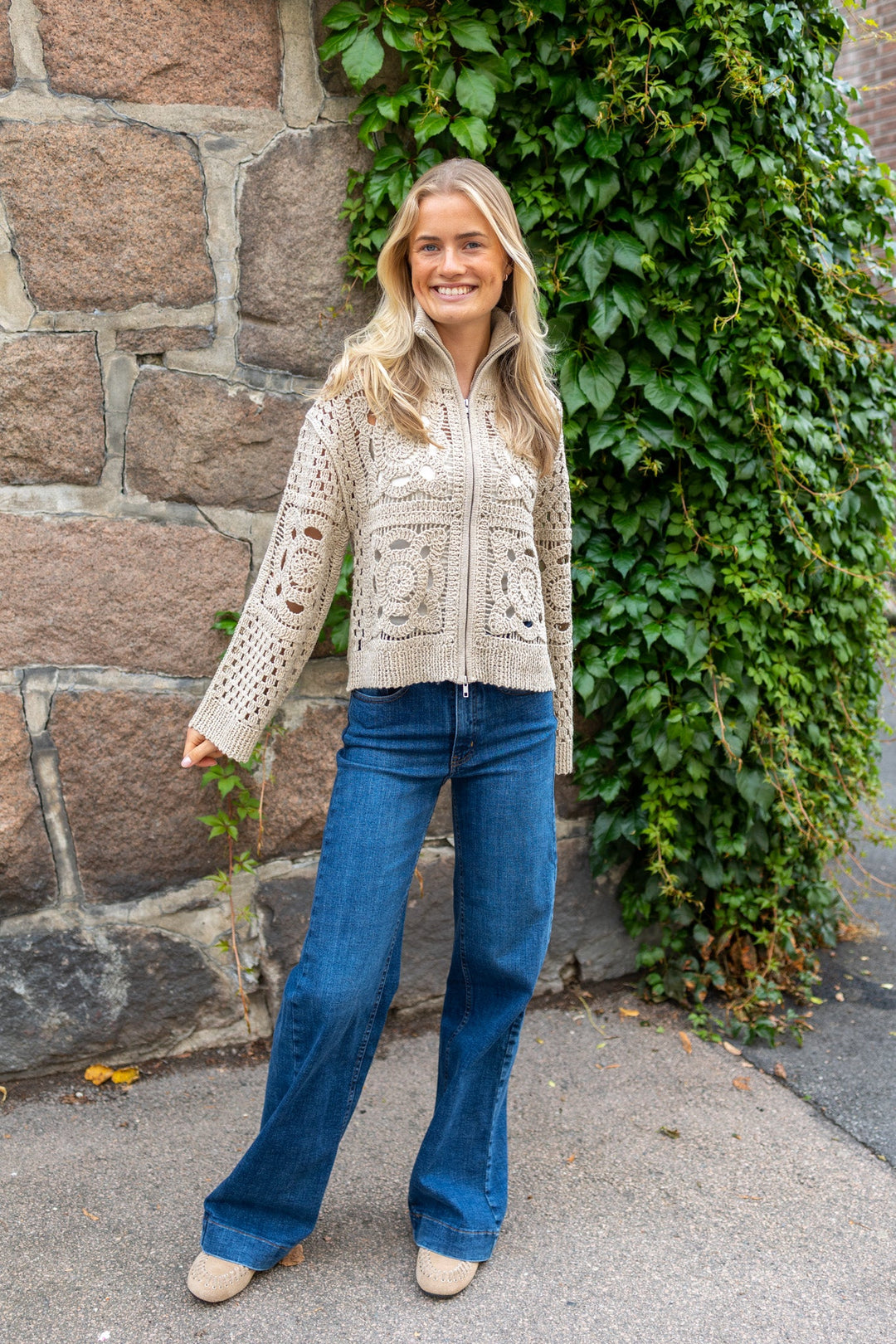 Crosette Knit Cardigan Camel | Genser | Smuk
