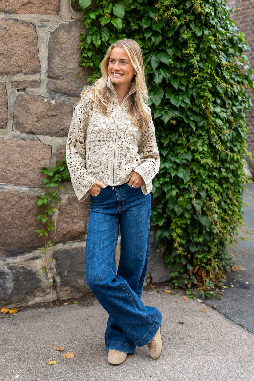 Crosette Knit Cardigan Camel | Genser | Smuk