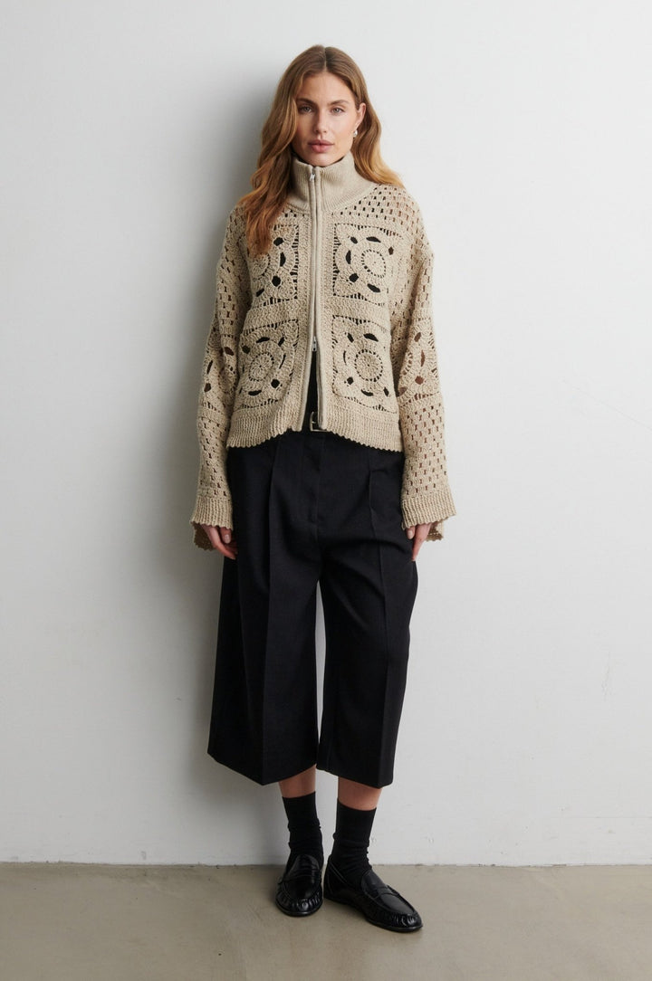 Crosette Knit Cardigan Camel | Genser | Smuk