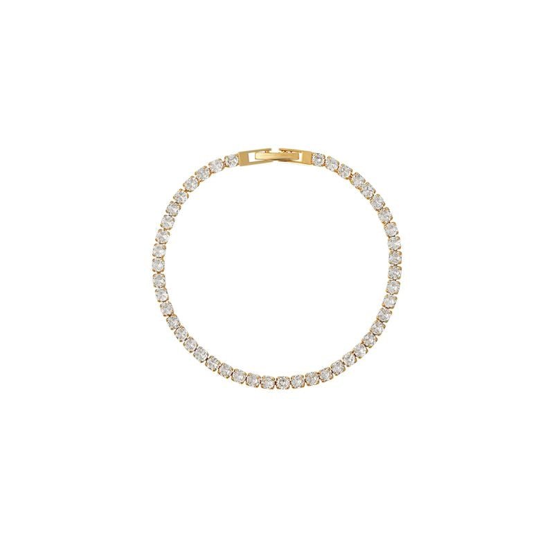 Crystal Tennis Bracelet 19Cm Pale Gold | Smykker | Smuk