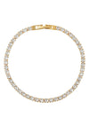 Crystal Tennis Bracelet Pale Gold