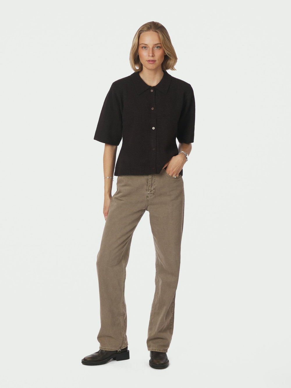 Cunna Knit Blouse Dark Brown | Genser | Smuk