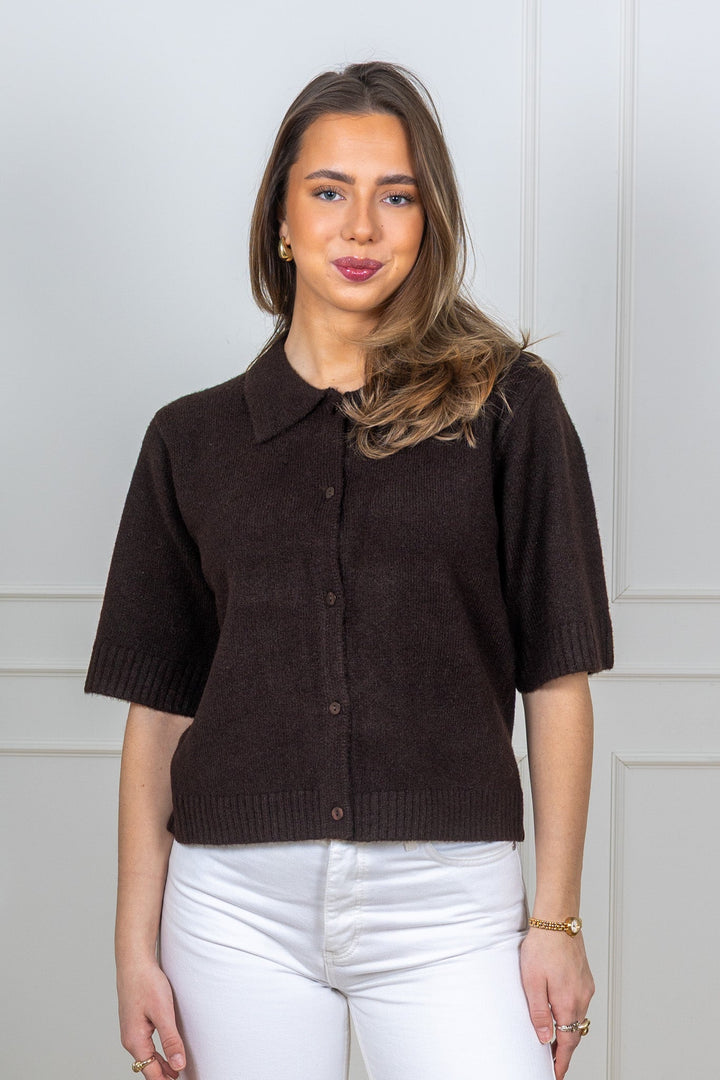 Cunna Knit Blouse Dark Brown | Genser | Smuk