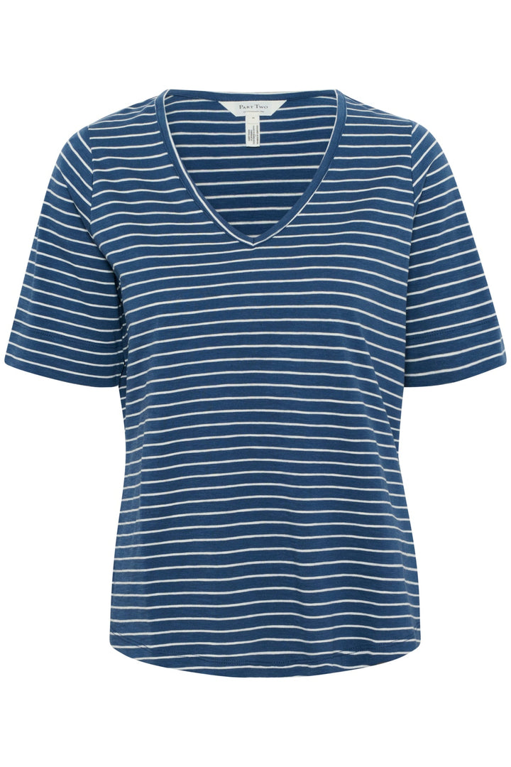 Curliapw T-Shirt Oceana Eggnog Stripe | Topper | Smuk - Dameklær på nett