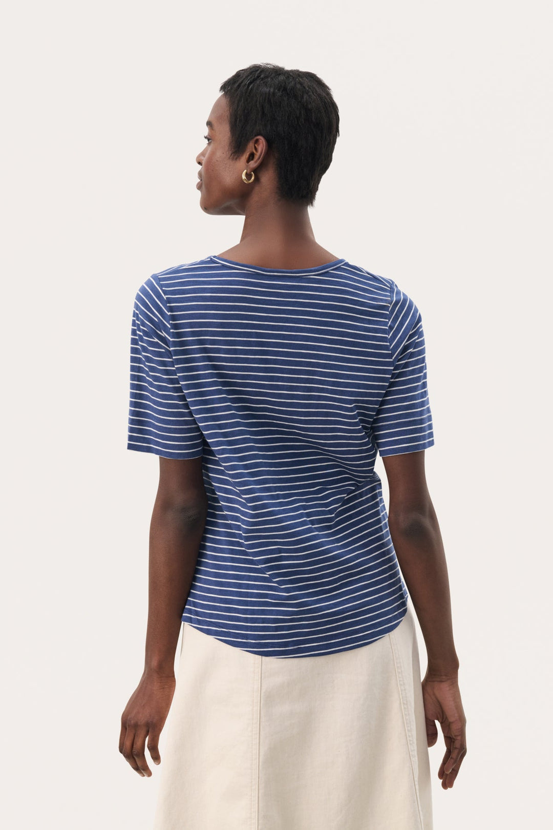 Curliapw T-Shirt Oceana Eggnog Stripe | Topper | Smuk - Dameklær på nett