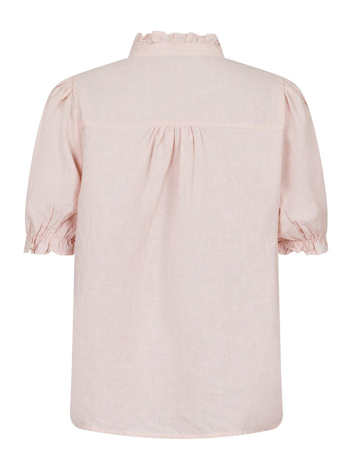Odesa Linen Blouse Rose Smoke