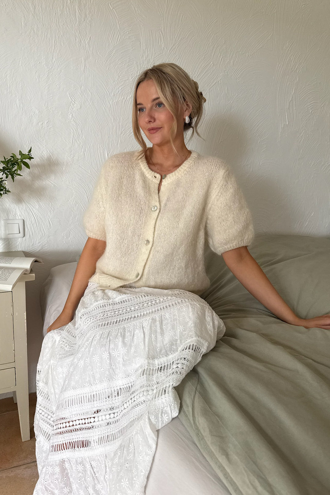 Ida Ss Cardigan White