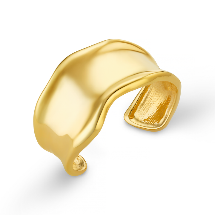 Statement Organic Molten Metal Cuff Pale Gold
