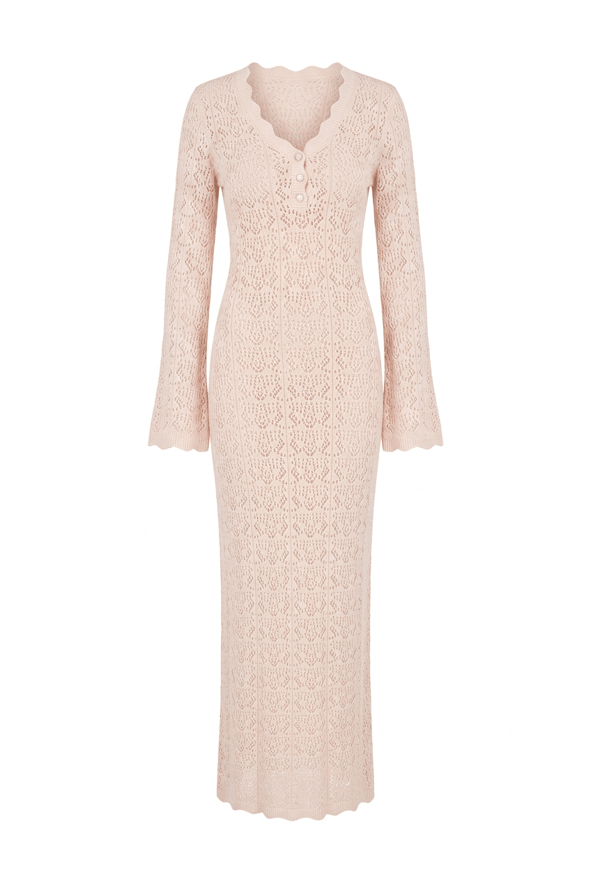 Dagmar Maxi Dress Light Pink | Kjoler | Smuk
