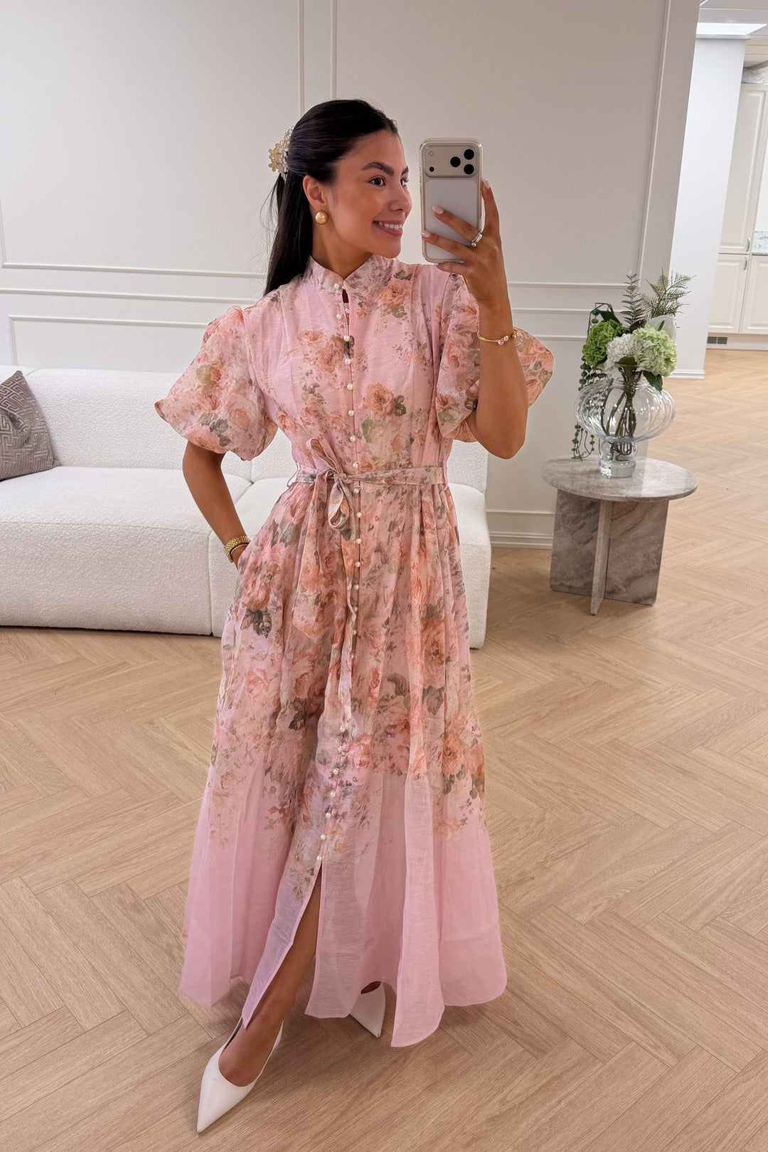 Daisy Midi Dress Rose | Kjoler | Smuk