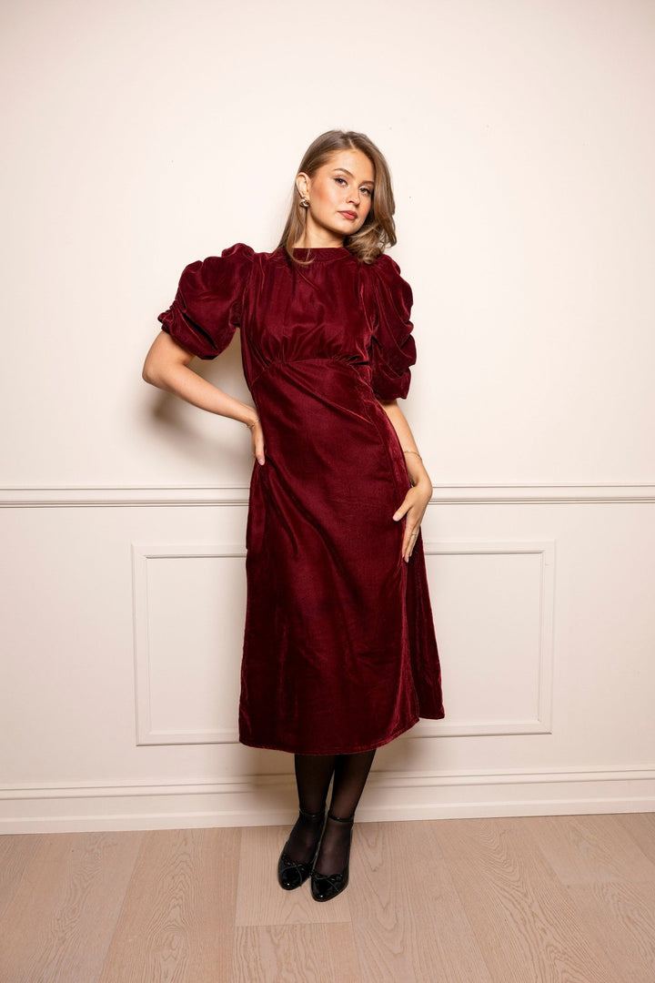 Dakota Dress Velvet Bordeaux | Kjoler | Smuk - Dameklær på nett