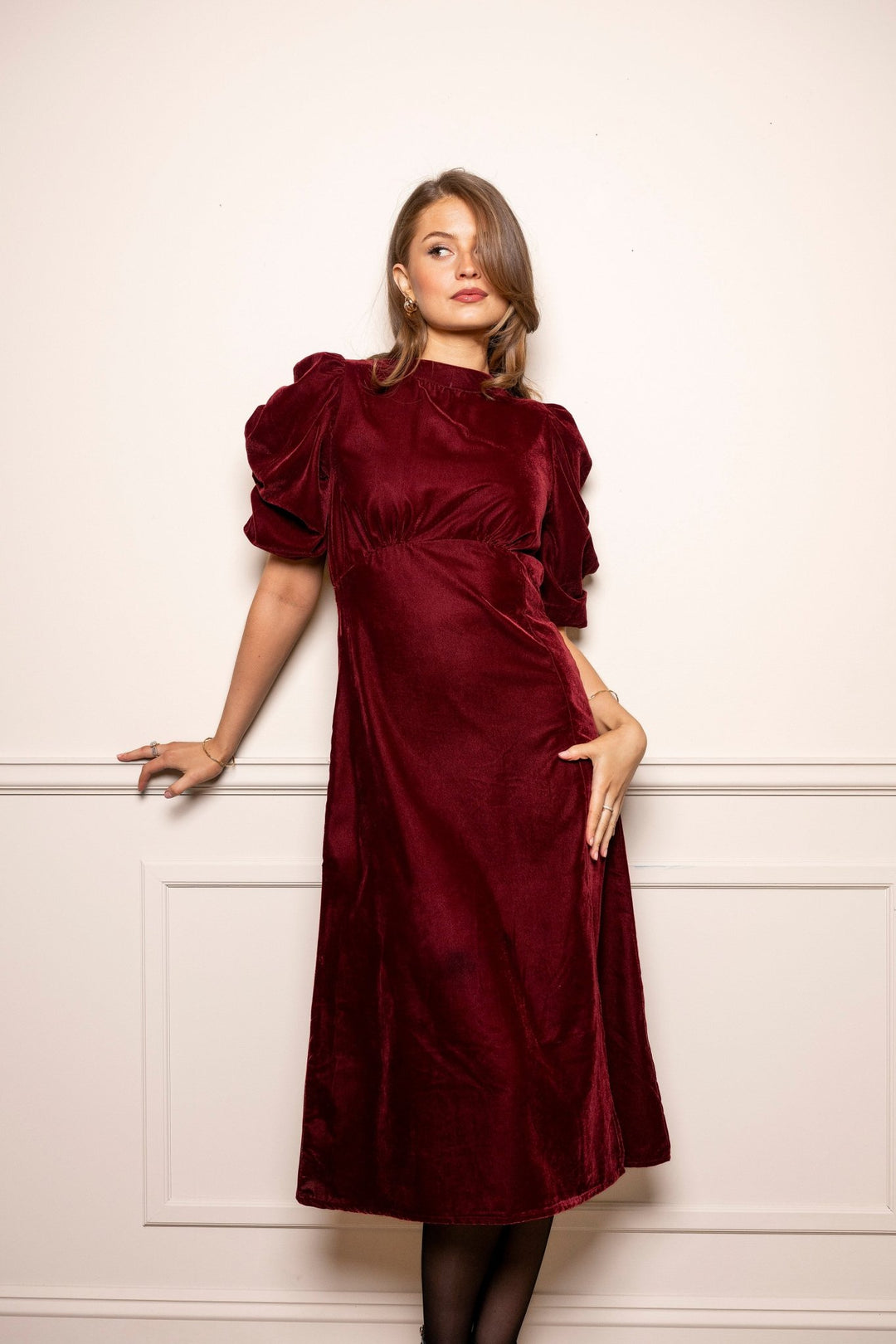 Dakota Dress Velvet Bordeaux | Kjoler | Smuk - Dameklær på nett
