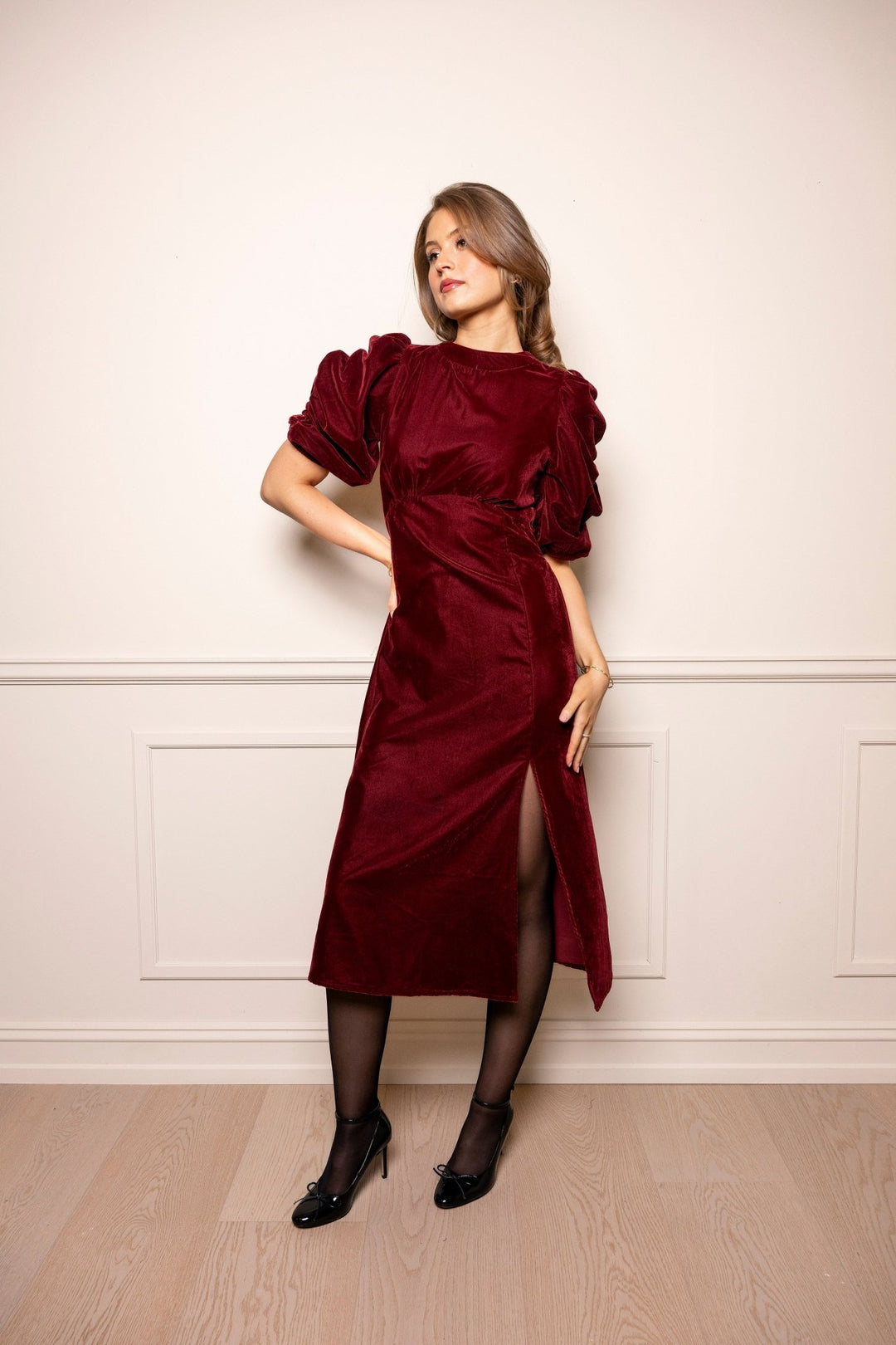 Dakota Dress Velvet Bordeaux | Kjoler | Smuk - Dameklær på nett