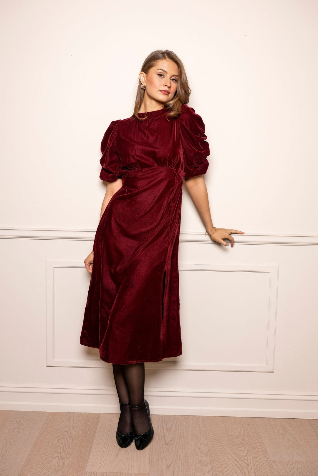 Dakota Dress Velvet Bordeaux | Kjoler | Smuk - Dameklær på nett