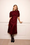 Dakota Dress Velvet Bordeaux