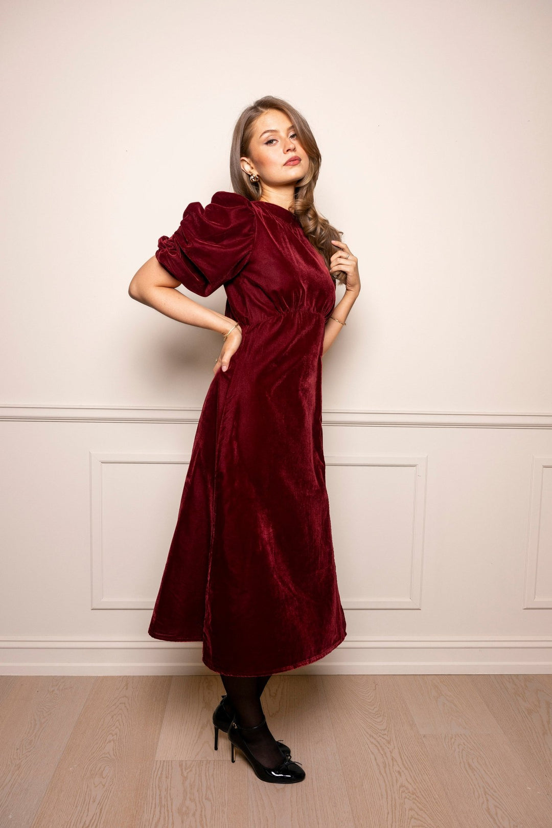 Dakota Dress Velvet Bordeaux | Kjoler | Smuk - Dameklær på nett