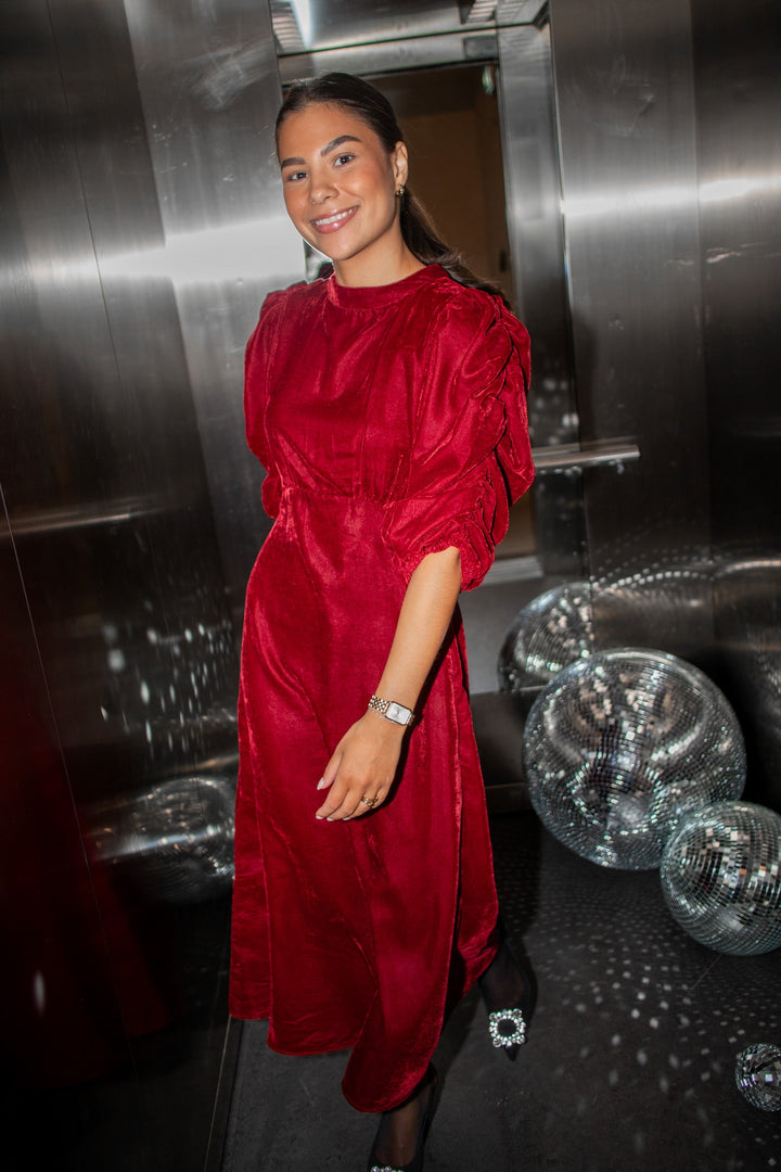 Dakota Dress Velvet Bordeaux | Kjoler | Smuk - Dameklær på nett