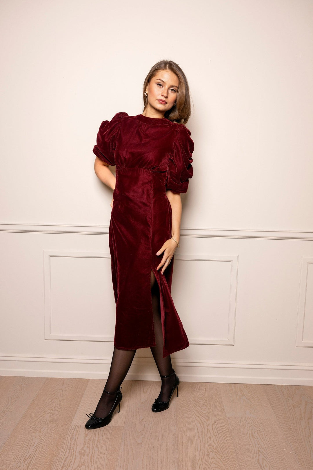 Dakota Dress Velvet Bordeaux | Kjoler | Smuk - Dameklær på nett