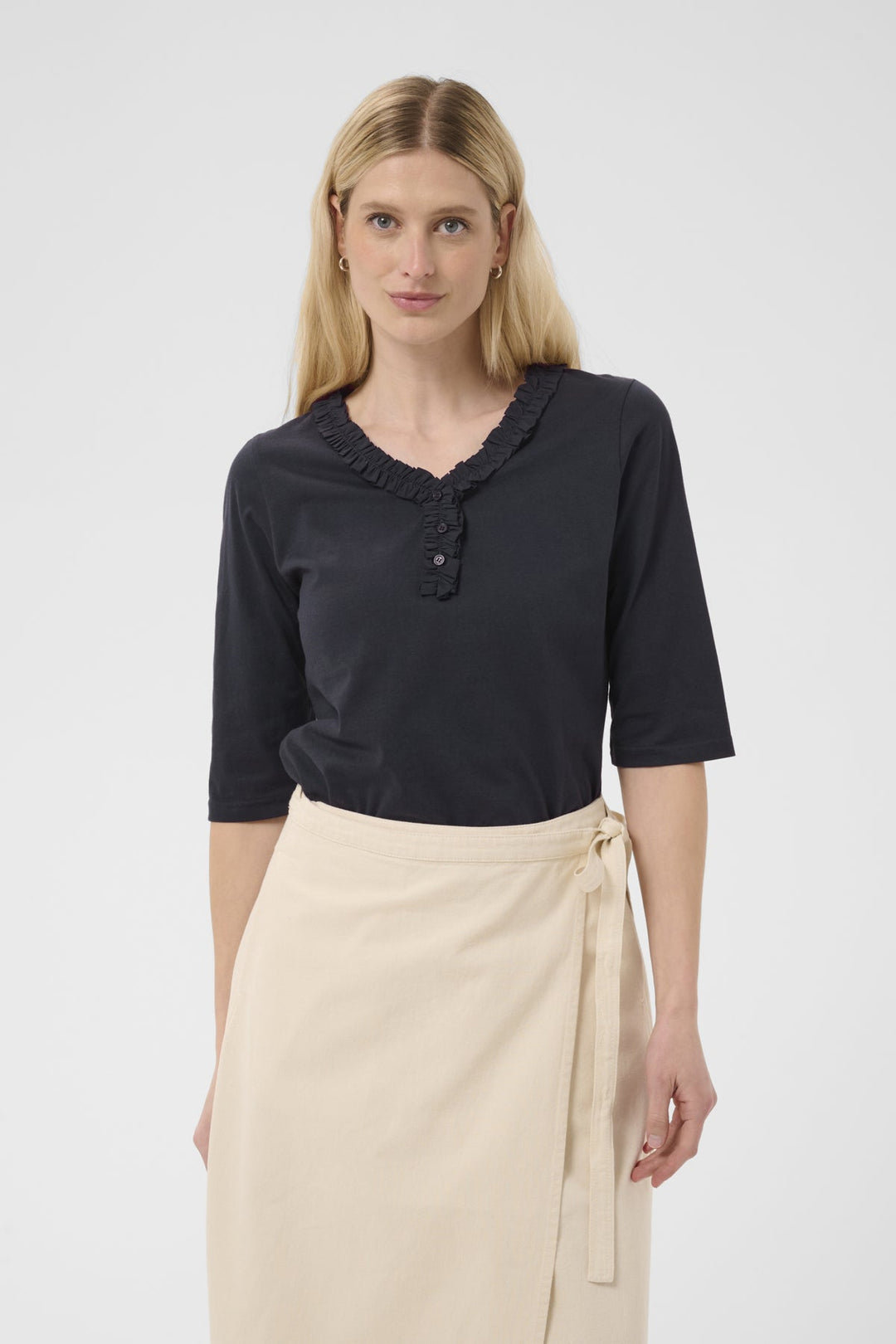 Dalilla T-Shirt Dark Navy | Topper | Smuk