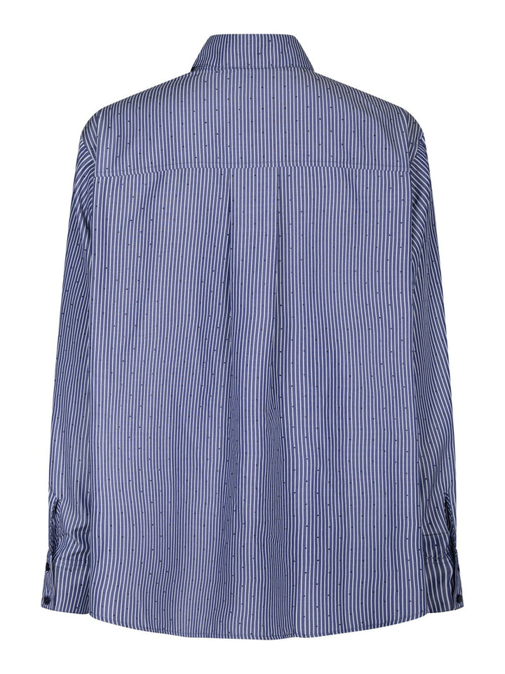 Dalma B Stripe Stone Shirt Midnight Blue | Skjorter og bluser | Smuk - Dameklær på nett