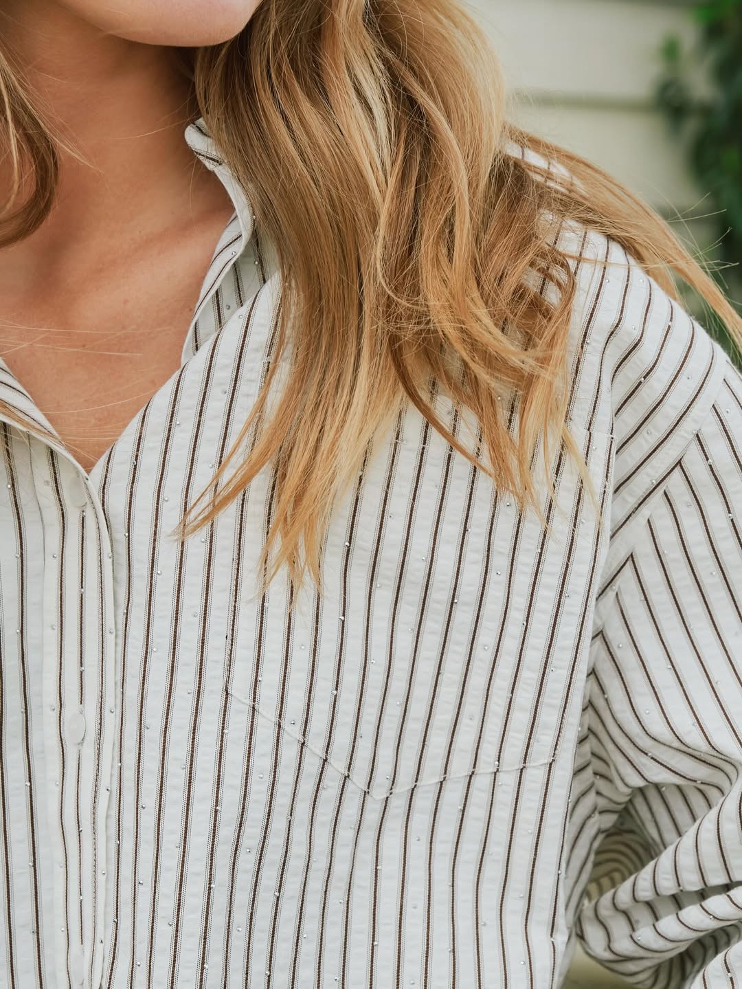 Dalma Crepe Stone Shirt Brown | Skjorter og bluser | Smuk - Dameklær på nett