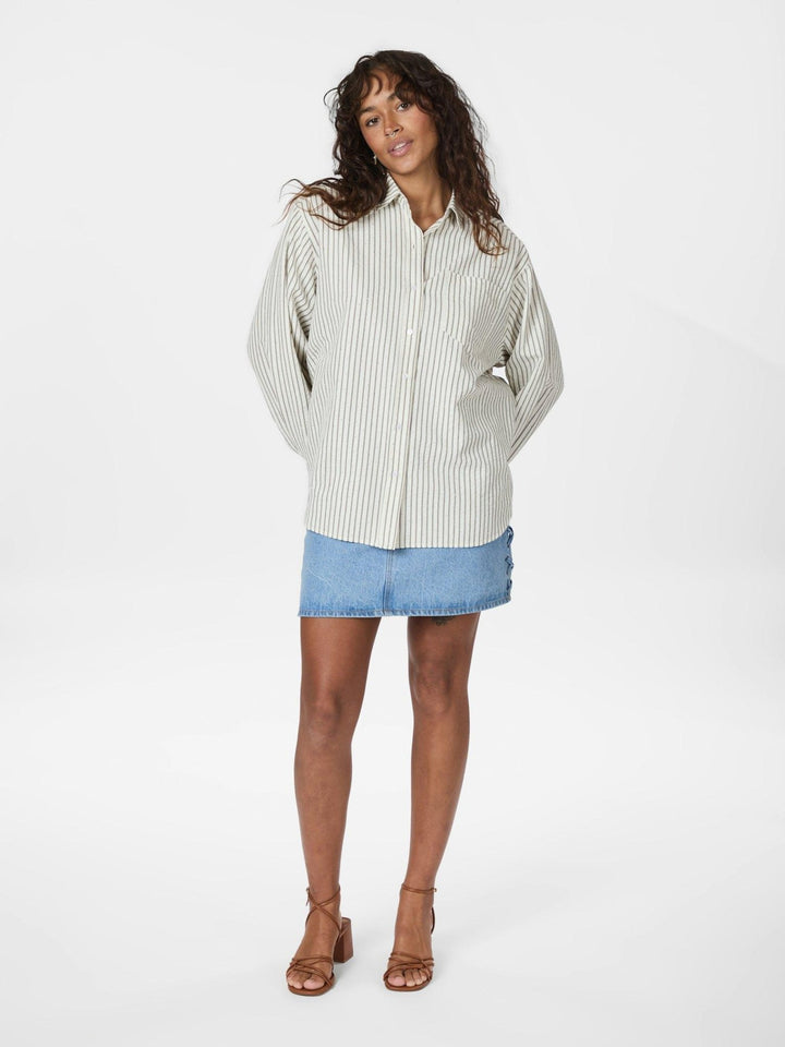 Dalma Crepe Stone Shirt Brown | Skjorter og bluser | Smuk - Dameklær på nett
