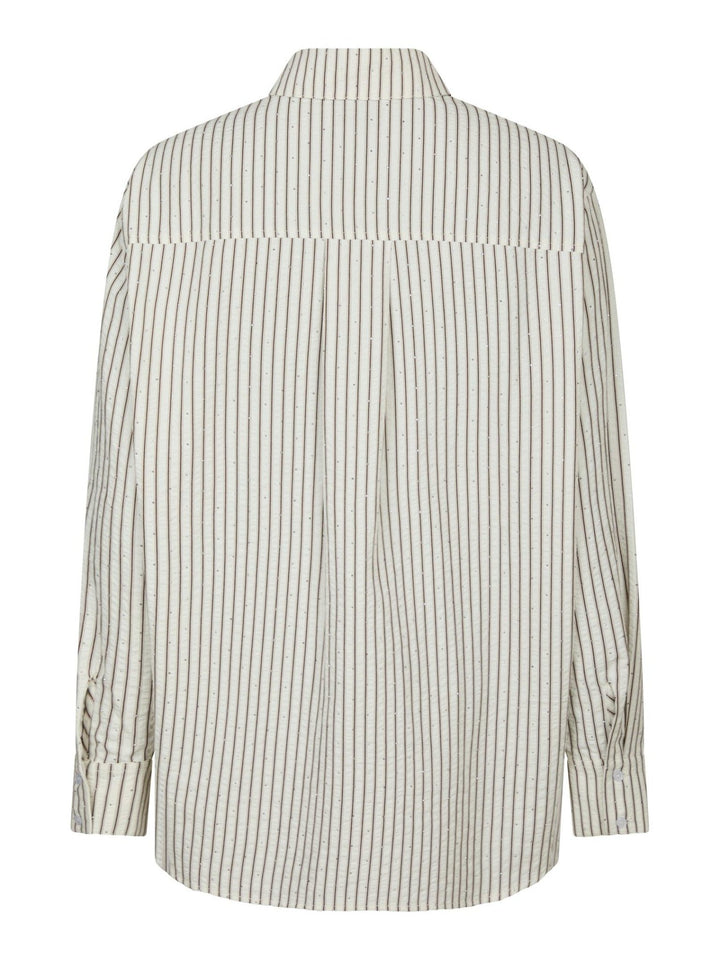 Dalma Crepe Stone Shirt Brown | Skjorter og bluser | Smuk - Dameklær på nett
