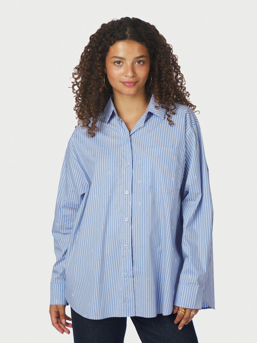Dalma Decoration Shirt Light Blue | Skjorter og bluser | Smuk