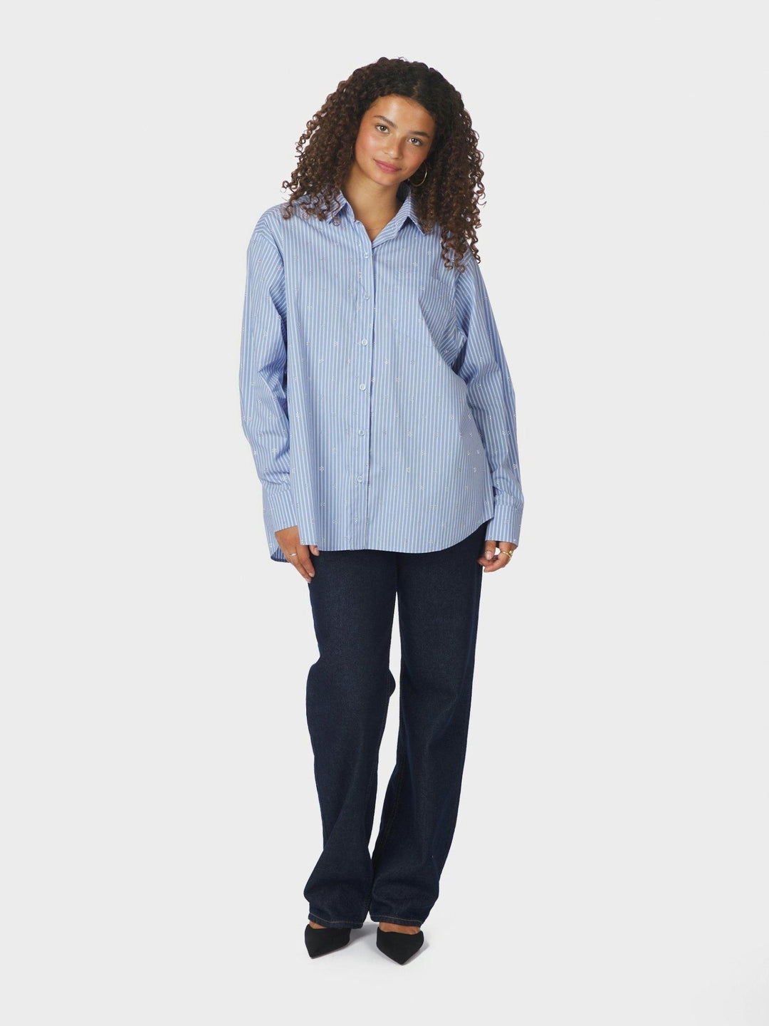 Dalma Decoration Shirt Light Blue | Skjorter og bluser | Smuk
