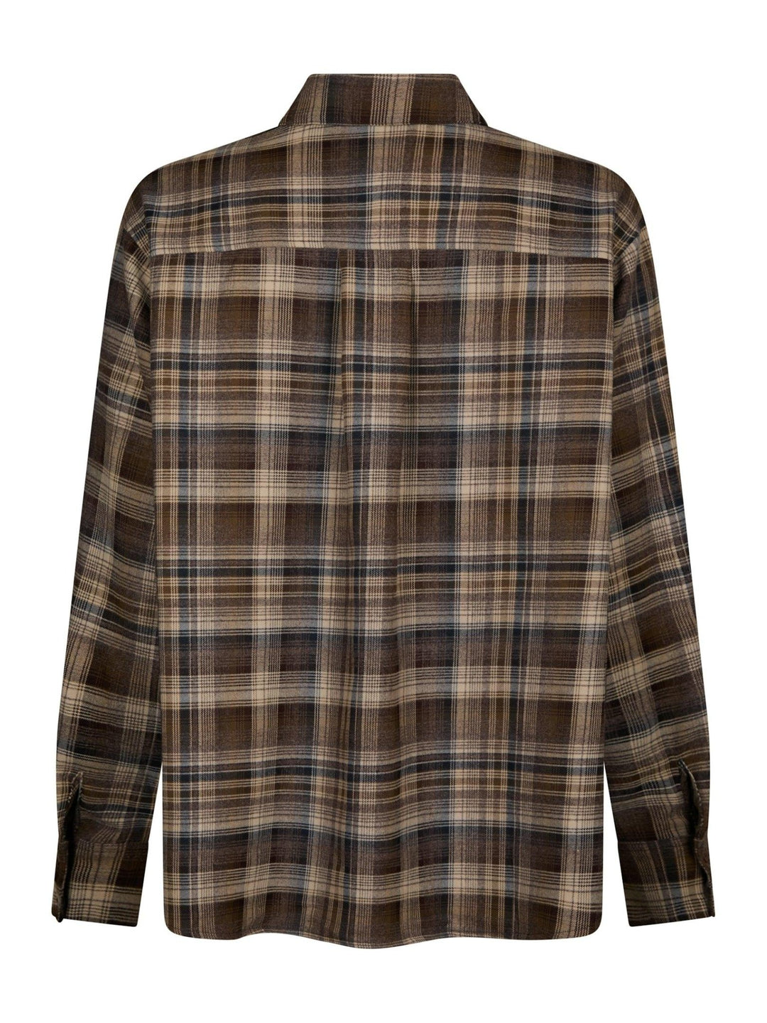 Dalma Flannel Check Shirt Dark Taupe | Skjorter og bluser | Smuk