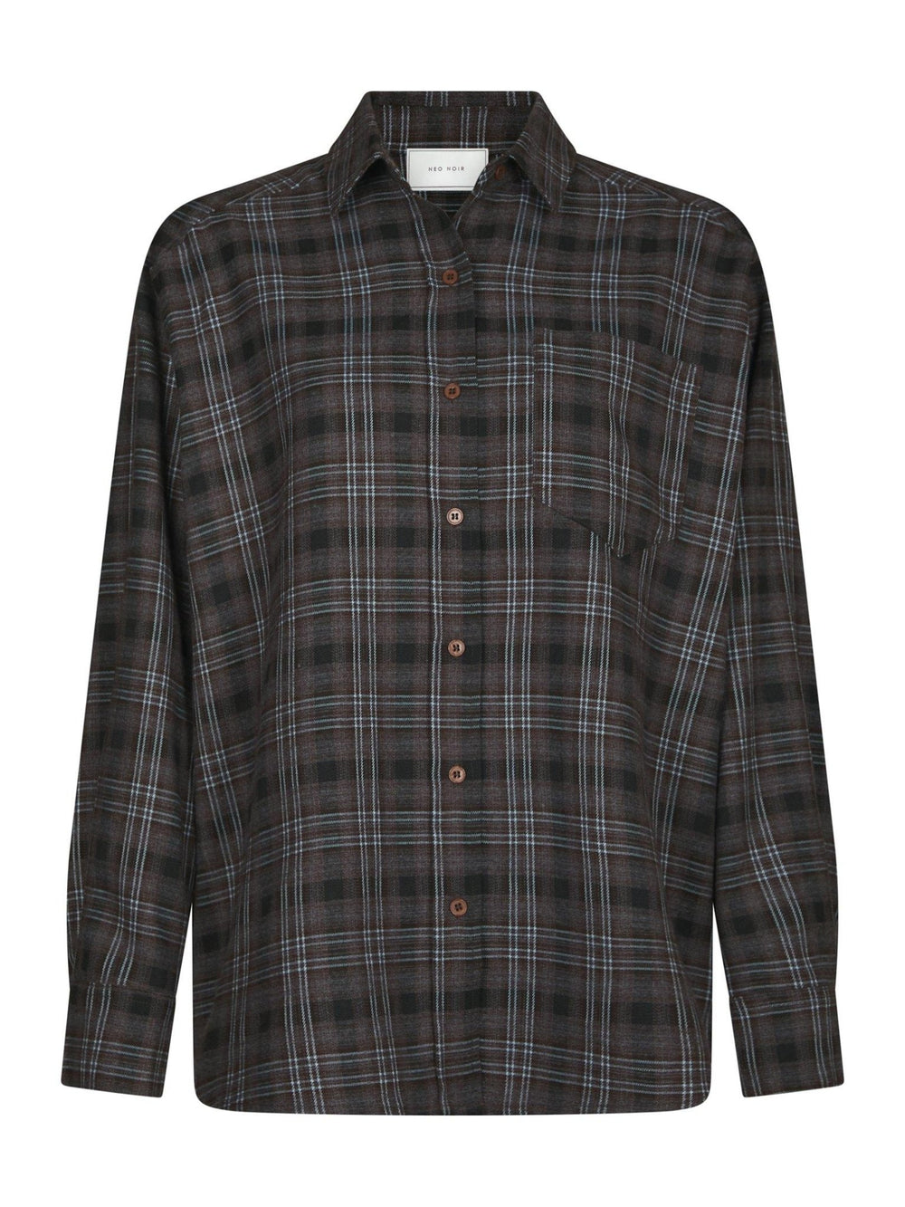 Dalma Flannel Check Shirt Warm Grey | Skjorter og bluser | Smuk