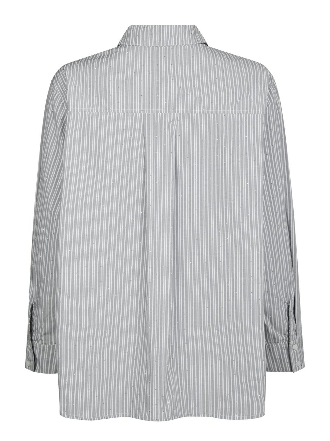 Dalma Stripe Stone Shirt Light Grey | Skjorter og bluser | Smuk - Dameklær på nett