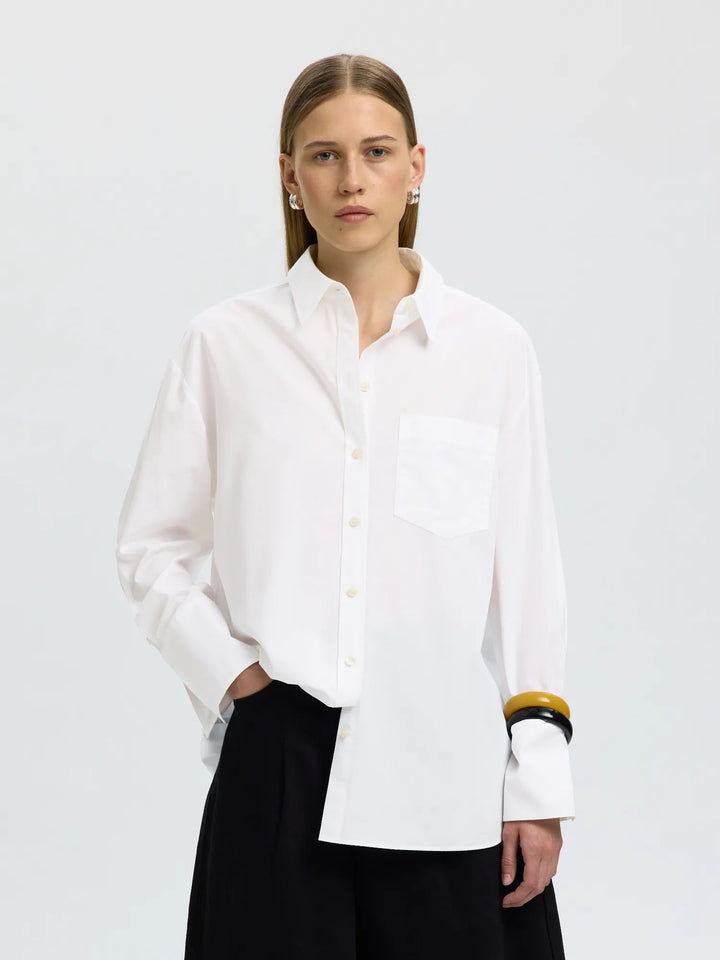 Dannie Ls Oversized Shirt Bright White | Skjorter og bluser | Smuk