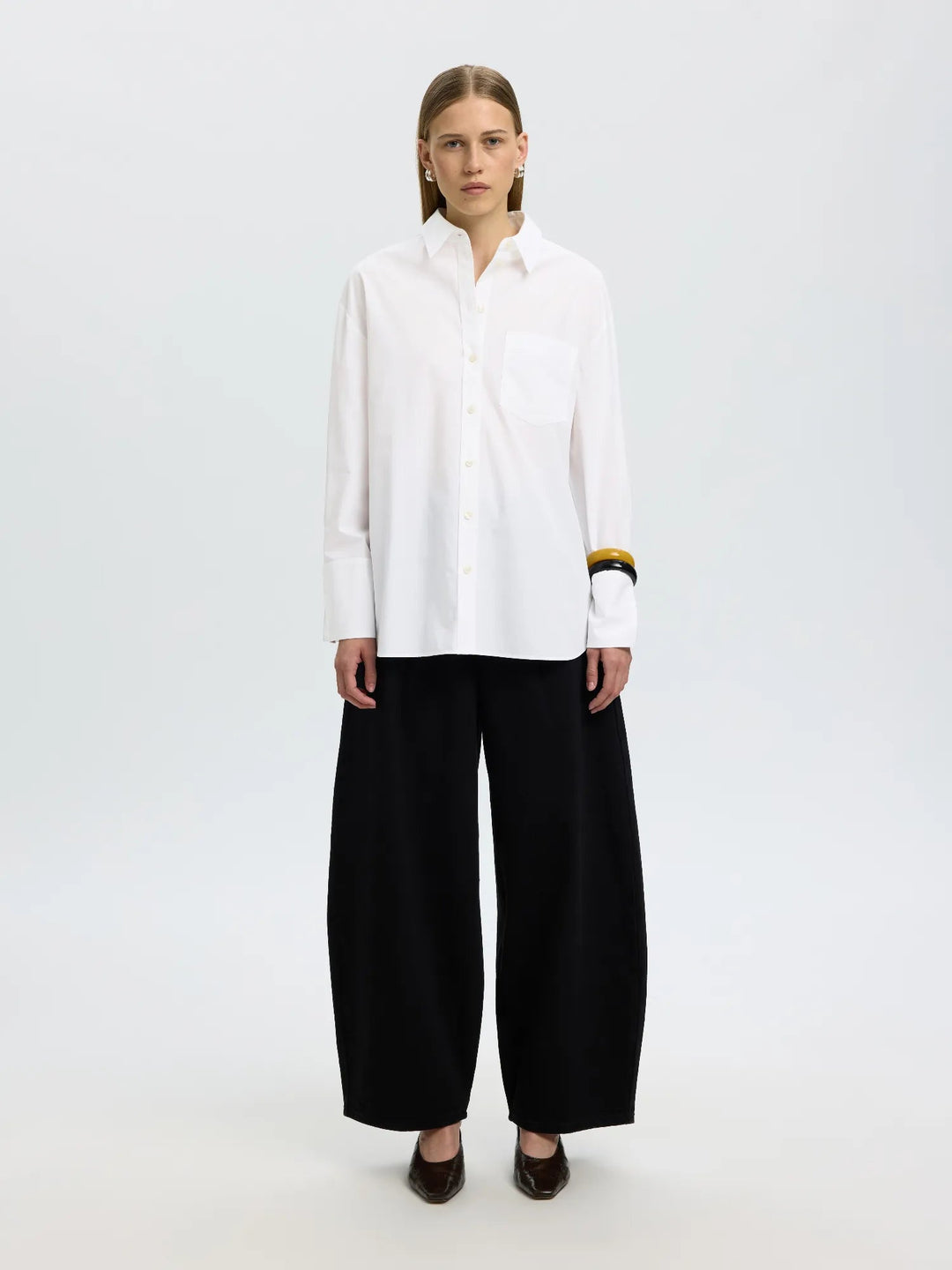 Dannie Ls Oversized Shirt Bright White | Skjorter og bluser | Smuk