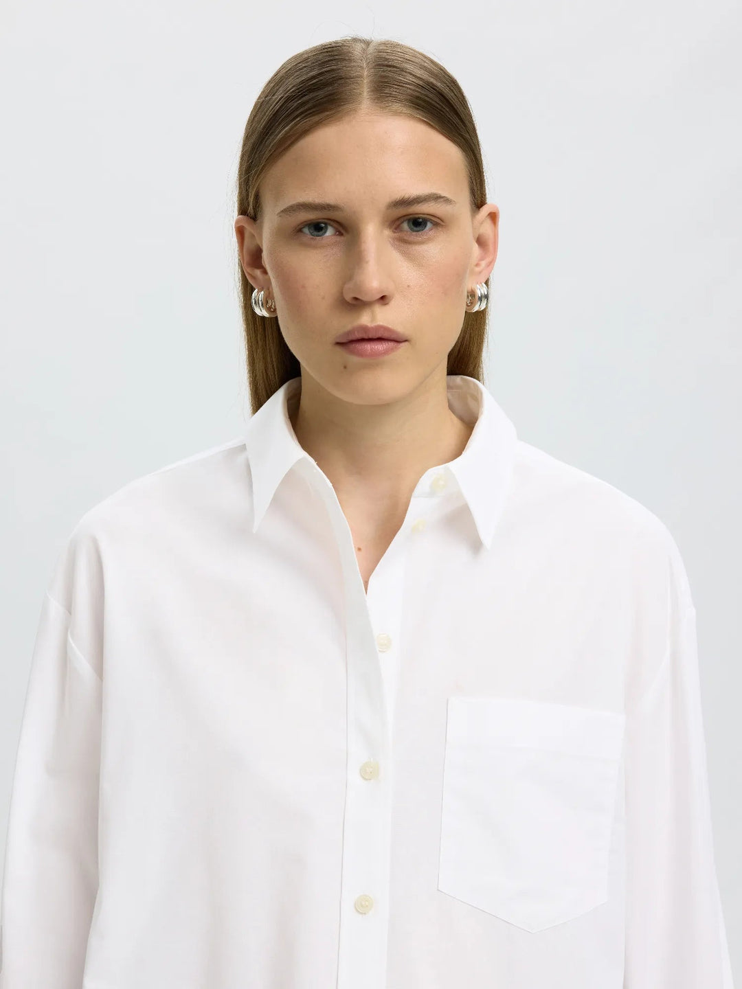 Dannie Ls Oversized Shirt Bright White | Skjorter og bluser | Smuk