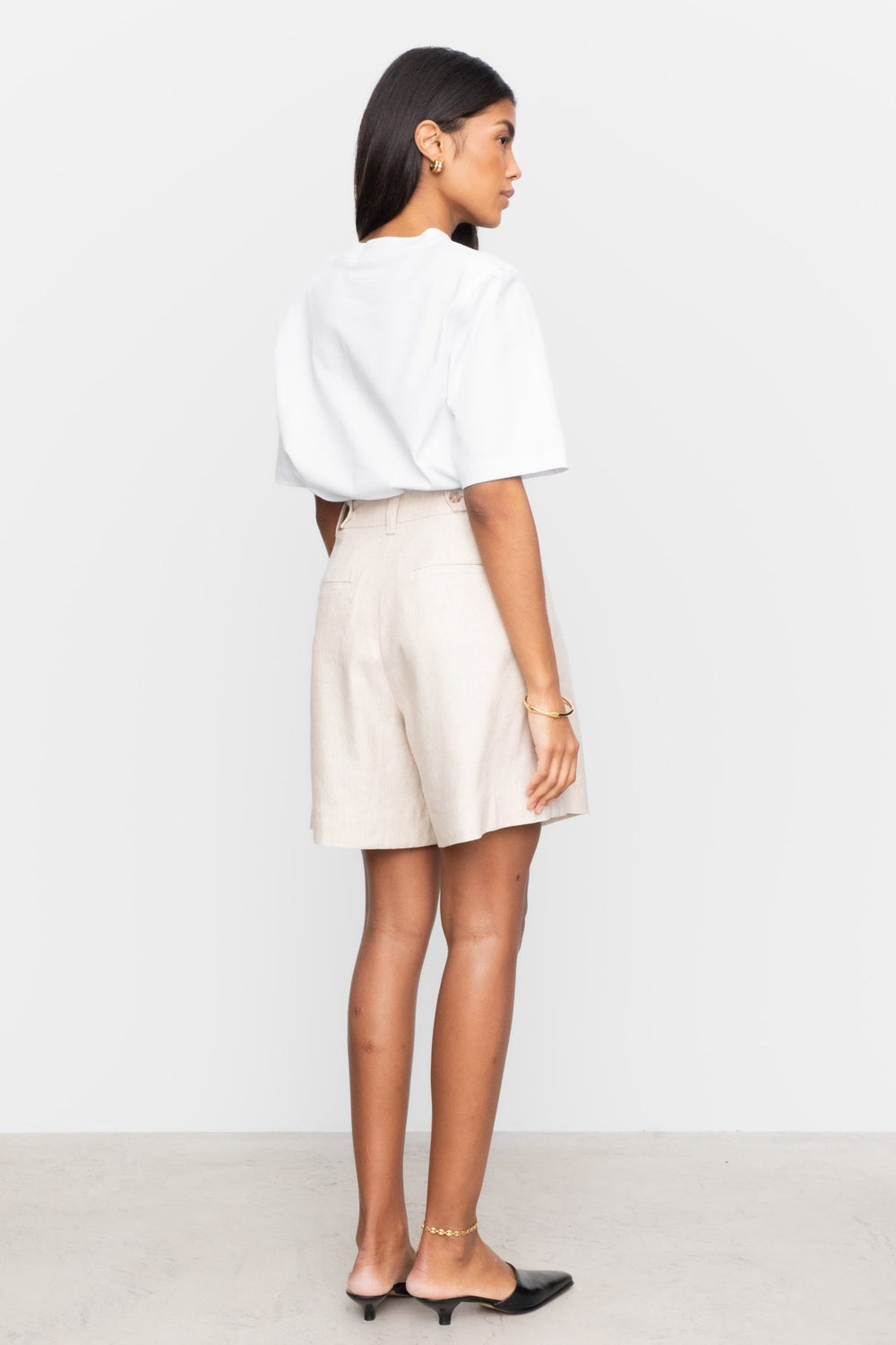 Daria Shorts Light Sand Melange | Shorts | Smuk - Dameklær på nett