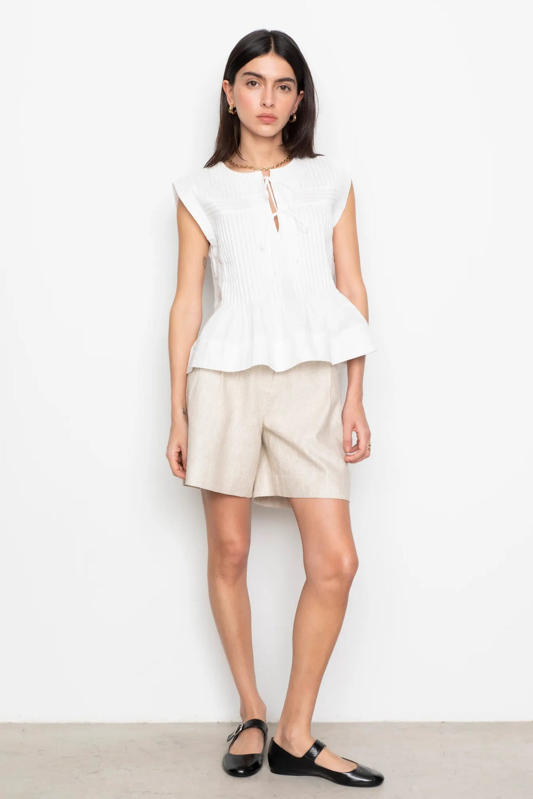 Daria Shorts Sand Melange | Shorts | Smuk