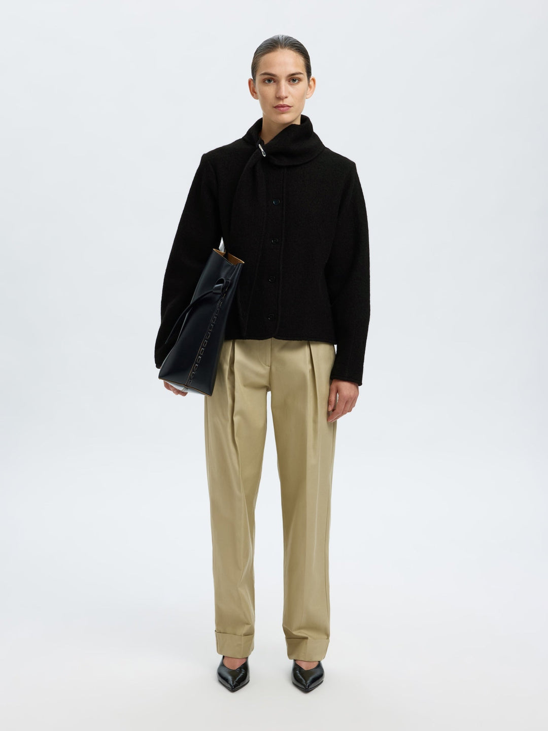 Darla Ls Knit Jacket Black | Yttertøy | Smuk - Dameklær på nett