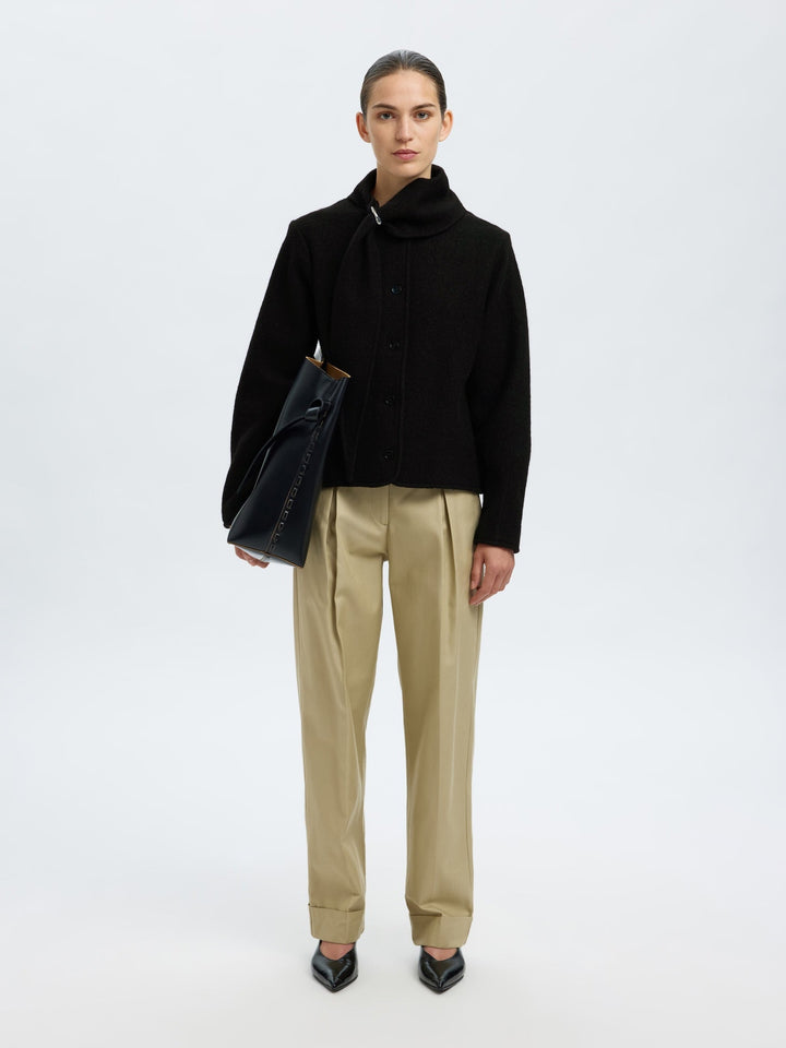 Darla Ls Knit Jacket Black | Yttertøy | Smuk - Dameklær på nett