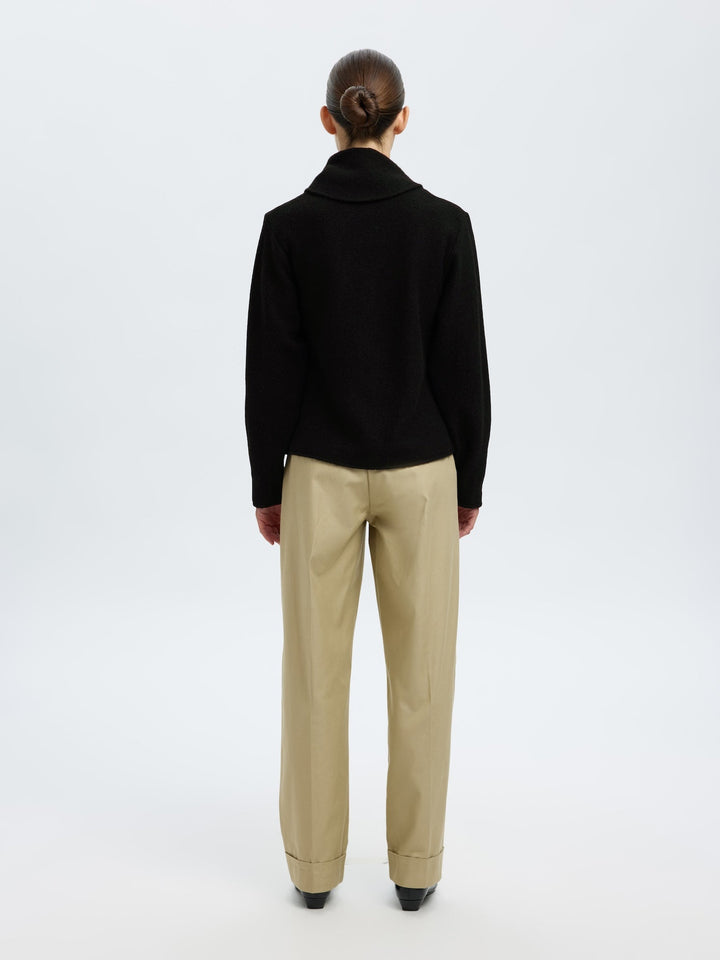 Darla Ls Knit Jacket Black | Yttertøy | Smuk - Dameklær på nett