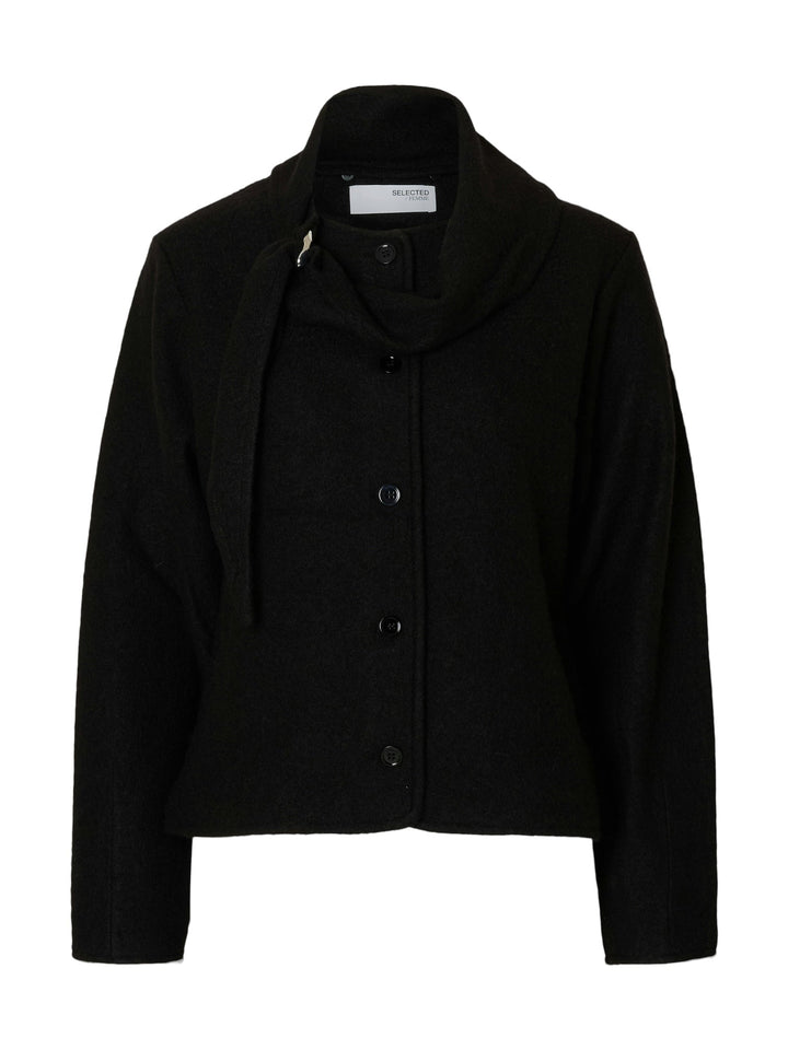 Darla Ls Knit Jacket Black | Yttertøy | Smuk - Dameklær på nett