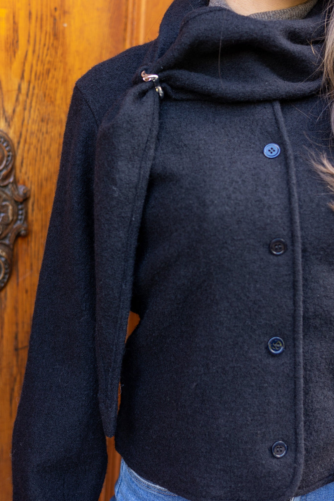 Darla Ls Knit Jacket Black | Yttertøy | Smuk - Dameklær på nett