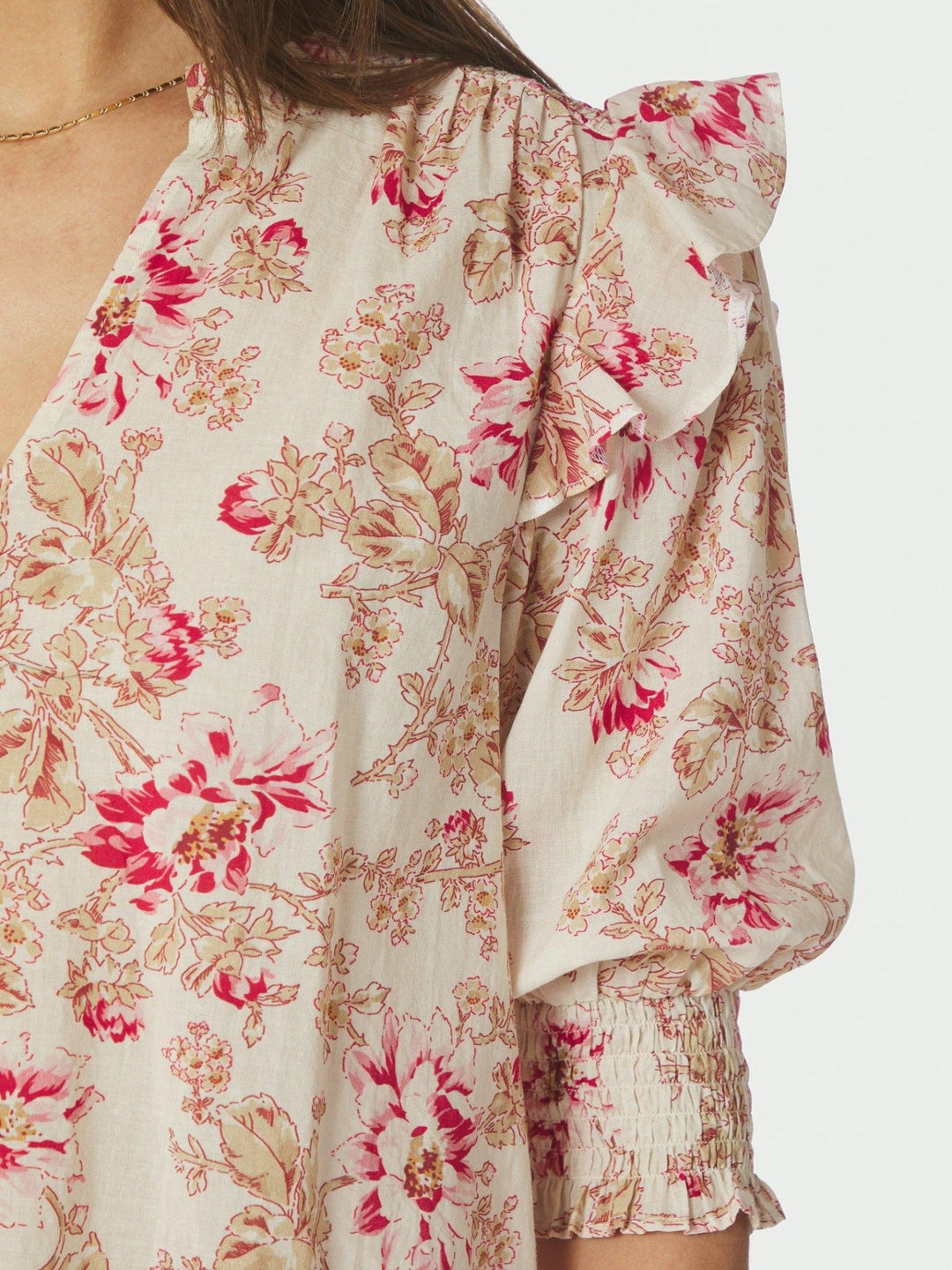 Davina Flower Rose Blouse Rose | Skjorter og bluser | Smuk