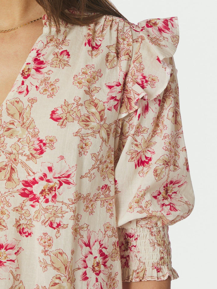 Davina Flower Rose Blouse Rose | Skjorter og bluser | Smuk