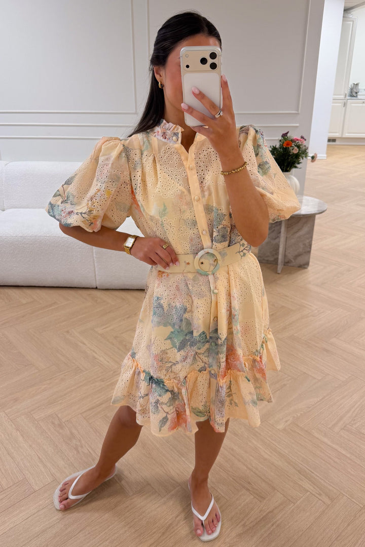 Daya Mini Dress Yellow | Kjoler | Smuk