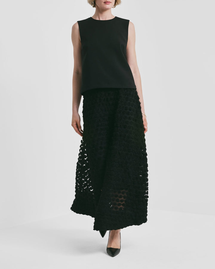 Decorated Maxi Skirt Black | Skjørt | Smuk - Dameklær på nett