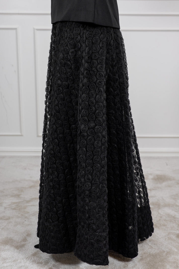 Decorated Maxi Skirt Black | Skjørt | Smuk - Dameklær på nett