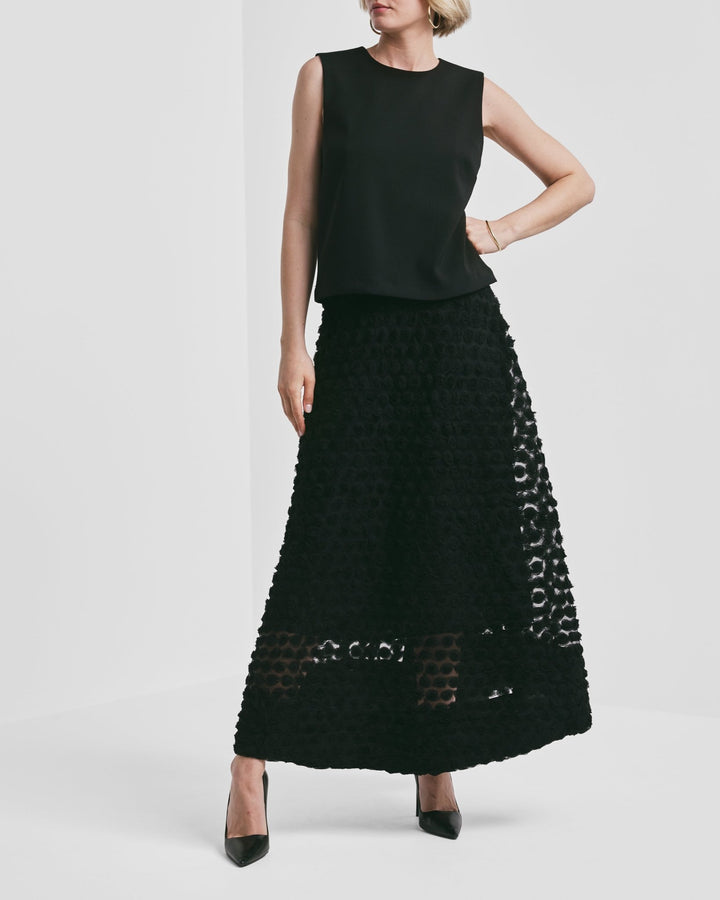 Decorated Maxi Skirt Black | Skjørt | Smuk - Dameklær på nett